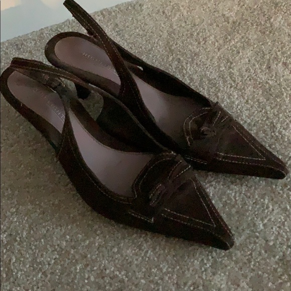 Genuine Suede ‘Highlight’ Slingback - Brown - Picture 2 of 3